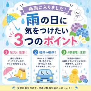 梅雨入りしました!雨の日の運転で気をつけたいポイント